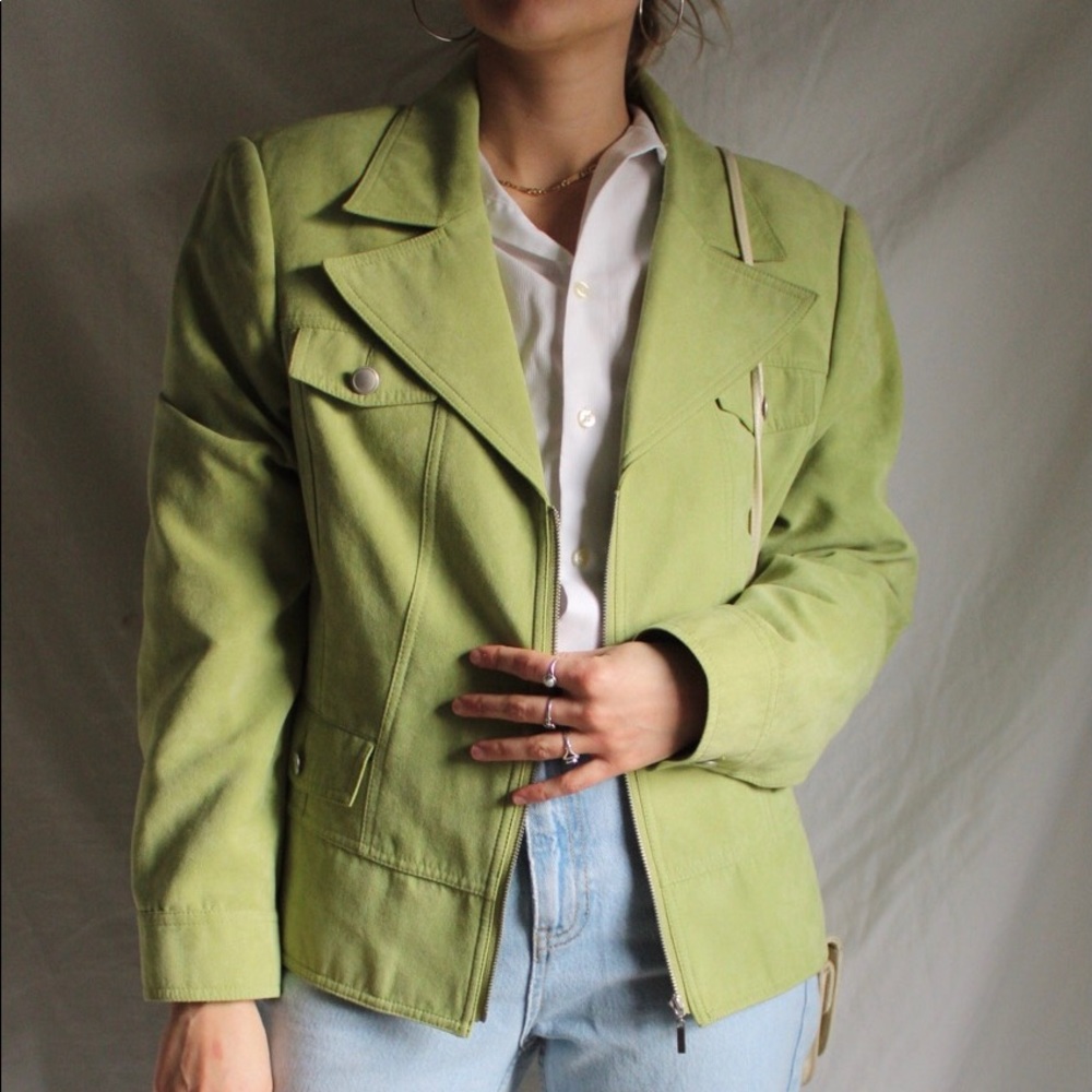 Green Suede Blazer
